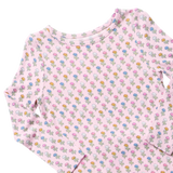Kids Bamboo PJ Set- Pink Carnations