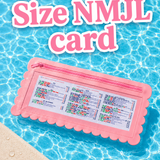 Splash-Proof Mahjong Card Holder for Pool Mahjong - Pink Scallops LARGE SIZE