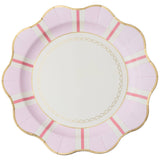 Petal Pink Regency Stripe Dinner Plates (Set of 8)