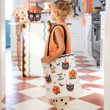 Vintage Halloween Characters Canvas Tote Bag