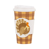 Brown Gingham Turkey To Go Cups (8ct 16oz)