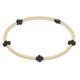 Small Signature Cross Gold Pattern Bracelet 2mm