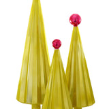 Pleated Tree- Chartreuse/ Fuchsia
