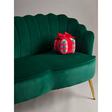 Checkered Gift Box Small Pillow