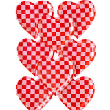 Checkered Heart Shaped Paper Plate