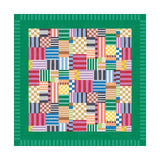 Check With Multi Color Green Border