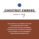 Chestnut Embers Holiday Mercury Inverted Candle