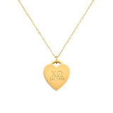 Heart Tag Gold Necklace- 1.5mm chain