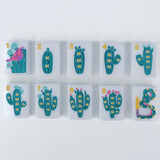Desert Bloom American Mahjong Tiles by Mod Mahj - Classic White