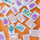 Desert Bloom American Mahjong Tiles by Mod Mahj - Classic White
