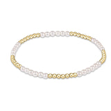 Classic Blissful Pattern 2.5mm Bead Bracelet - 3mm pearl