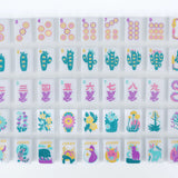 Desert Bloom American Mahjong Tiles by Mod Mahj - Classic White