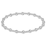 Classic Sincerity Pattern 4MM Bead Bracelet- Sterling