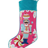 Colonel Cupcake Embroidered Needlepoint Stocking