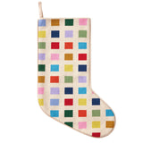 Color Block Embroidered Stocking