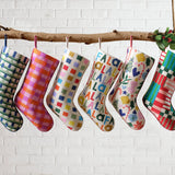 Color Block Embroidered Stocking