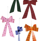Colored Bow Ornament - 5 Assorted