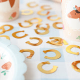 Confetti Horseshoes- Gold