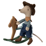 Cowboy Mouse on Rocking Horse, Little Brother