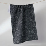 Cozy Flora Black Tea Towel