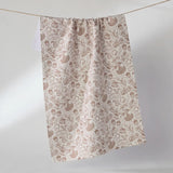 Cozy Flora White Tea Towel