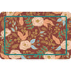 Cranberry Floral Placemat Rifle Doormat 2x3