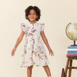 Girls Jennifer Dress- Tossed Crayons