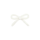 Crochet Bow- Ivory Clip