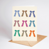 Bows A Plenty Coquette BFFs Thank You Congrats Greeting Card