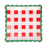 Plaid Scalloped Edge Plate