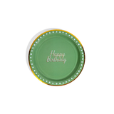 Blue & Green Birthday Cake Plates