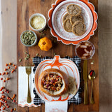 Falloween Pumpkin Round Dessert 8" Paper Plate