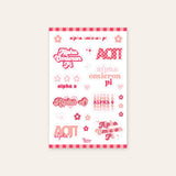 Sorority Sticker Sheet - 19 Chapters Available