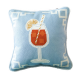 Aperol Spritz Needlepoint Pillow