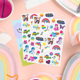 Rainbow Dreamland Tats - 68 temporary tattoos, y2k, nostalgia kids activity