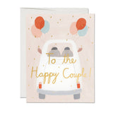 Away They Go wedding greeting card