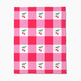 Sweet Cherry Gingham Butter Blanket