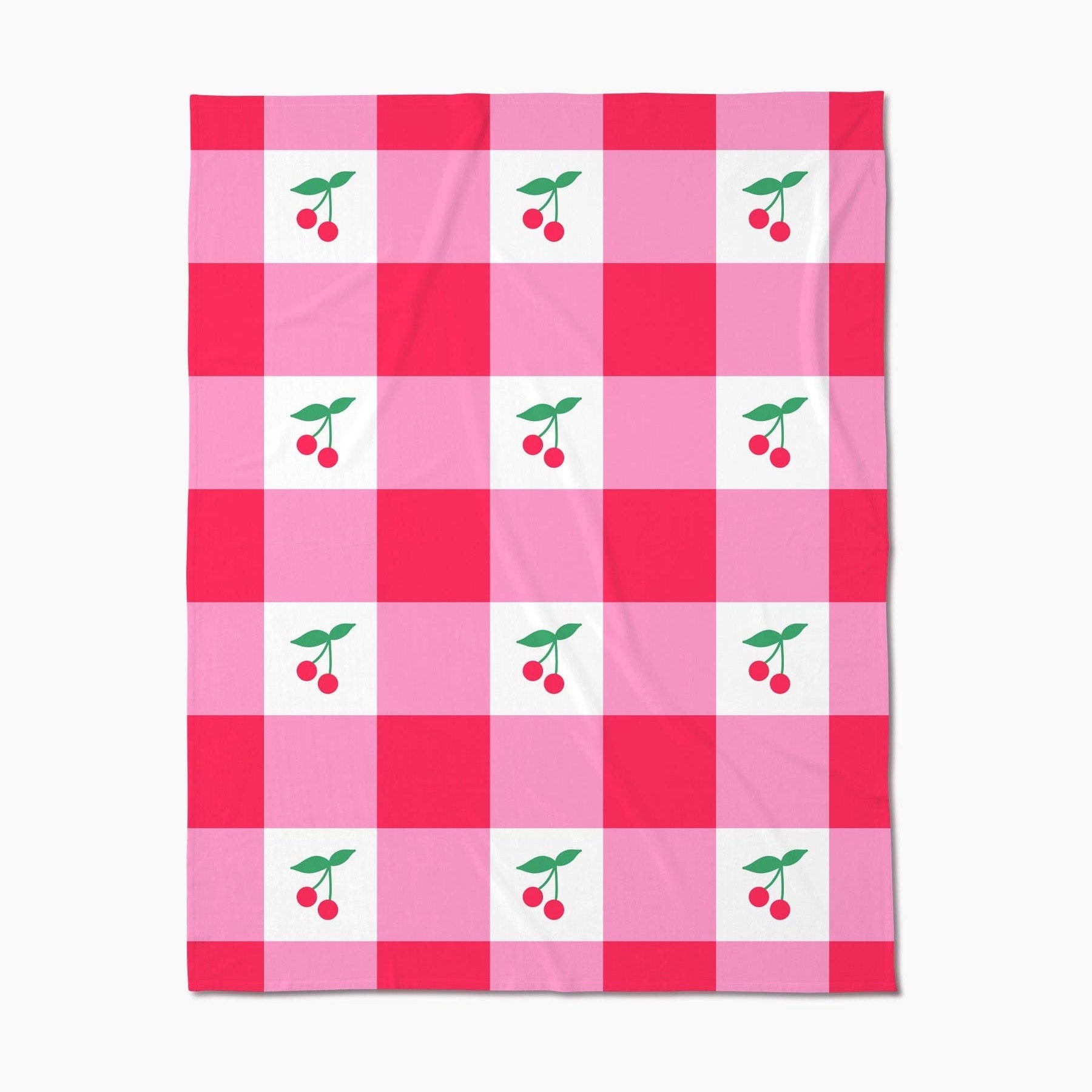 Sweet Cherry Gingham Butter Blanket