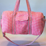 Checkmate Pink Gingham Duffel Bag