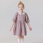 Girls Darcy Green and Pink Striped Dress