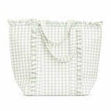 Gingham Ruffle Tote Bag