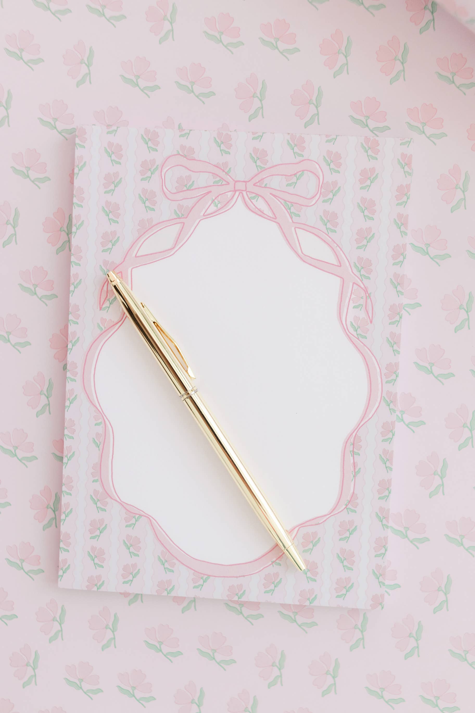Pink Flower Ribbon Notepad – Love of Character