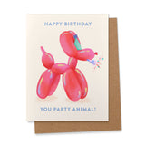 Pink Party Animal Birthday Greeting Card