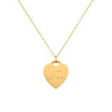 Heart Tag Gold Necklace- 1.5mm chain