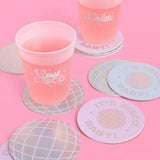 Disco Party Paper Coasters