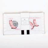 Disco Party Embroidered Cocktail Napkin Set