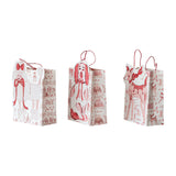 Holiday Gift Bag with Dog/Deer and holiday Pattern