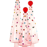 Decorated Dotted Trees- Transculent  Pink