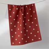 Dotty Red Apple Tea Towel
