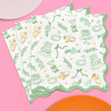 Bach Napkins Green Pattern